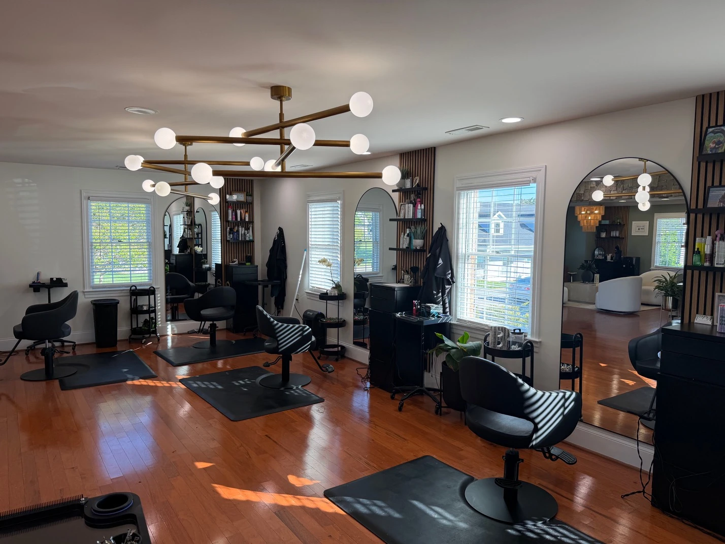 Image of the stylist's floor at Lusso Hair Studio & Spa in Winston-Salem, NC