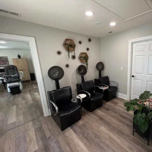 Image of hair washing station at Lusso Hair Studio & Spa located in Winston-Salem, NC.