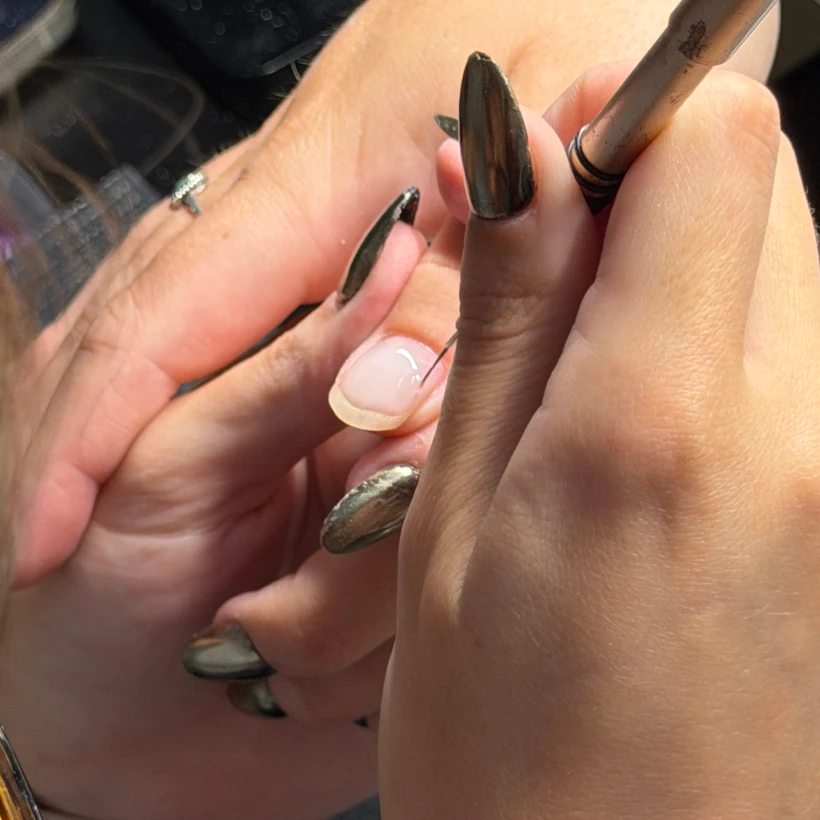 Image of a nail service at Lusso Hair Studio & Spa located in Winston-Salem, NC.