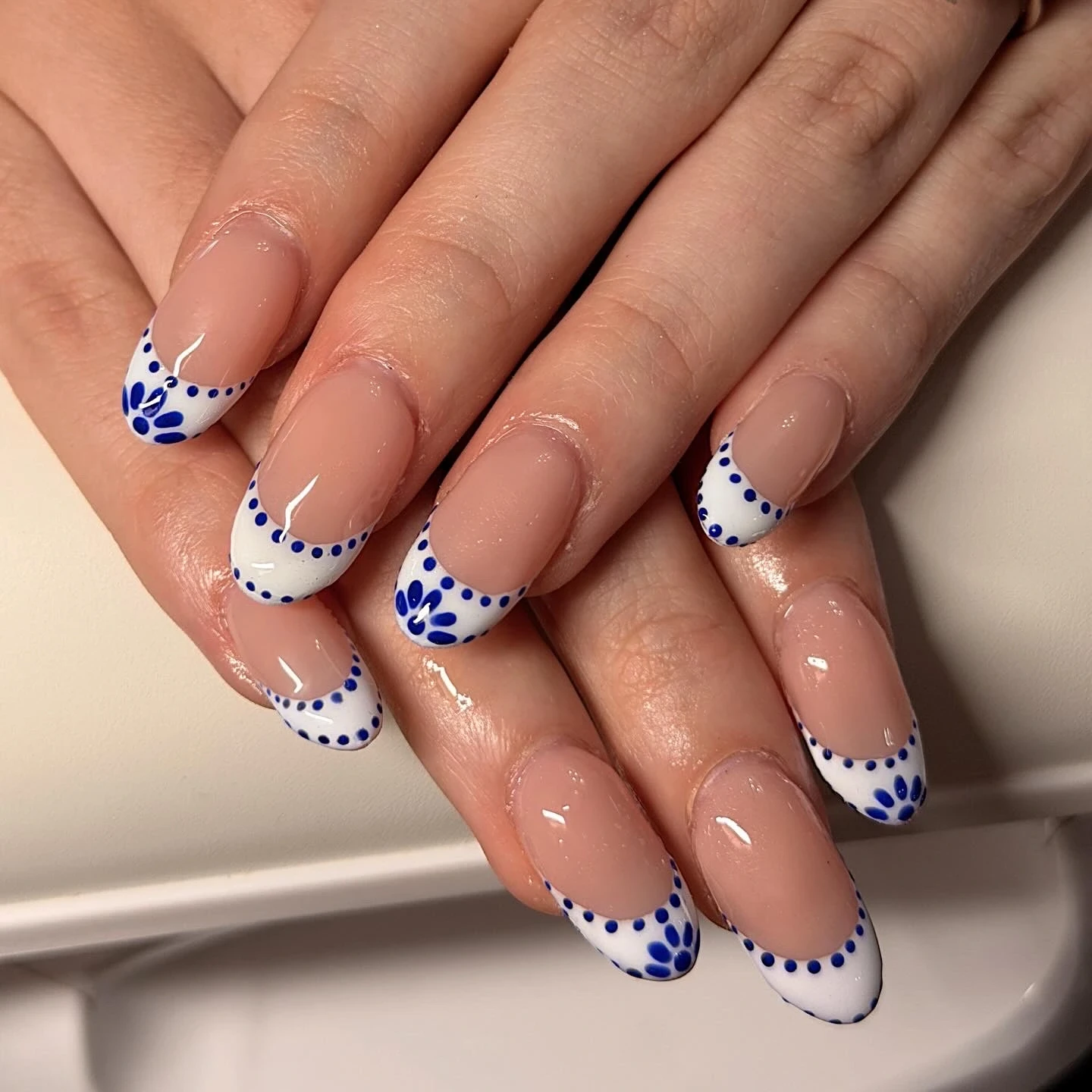 Image of a nail service at Lusso Hair Studio & Spa located in Winston-Salem, NC.