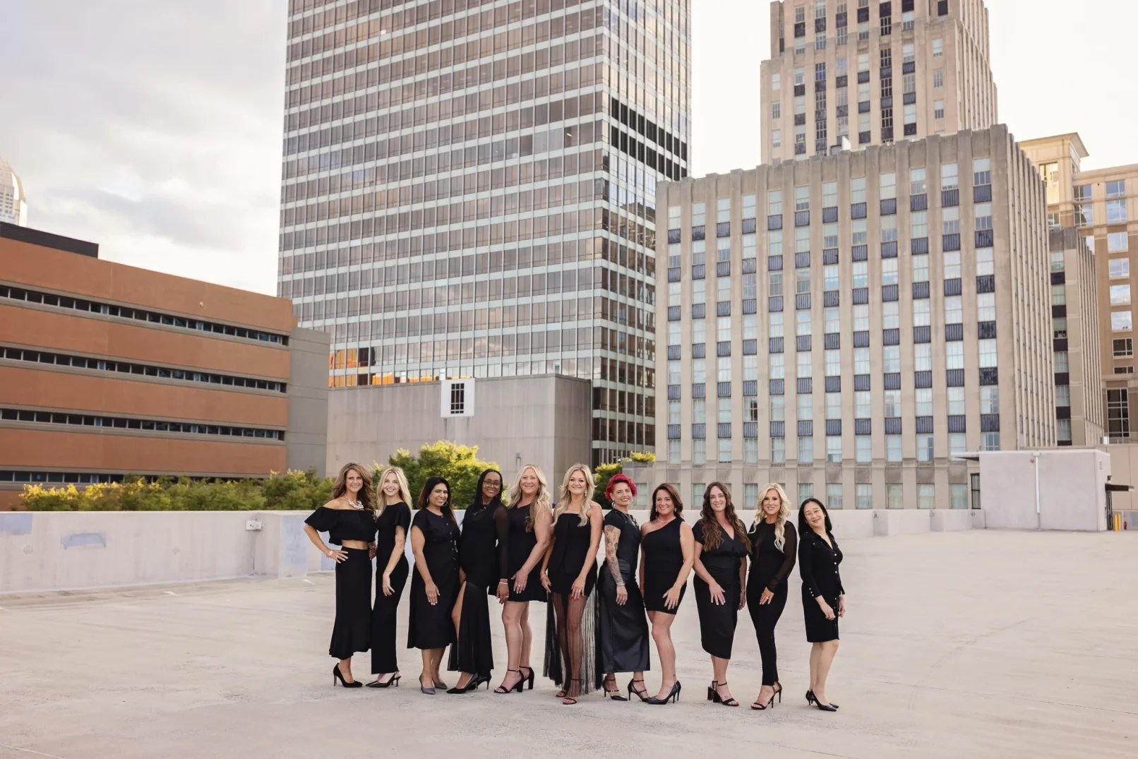 Group picture of the hair stylists and beauticians at Lusso Hair Studio & Spa in Winston-Salem, NC